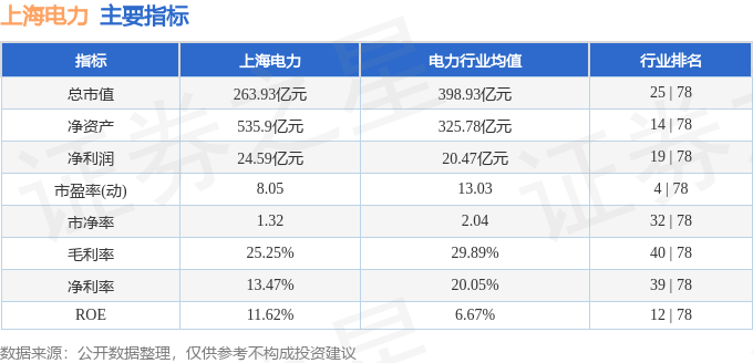 股票行情快报：上海电力（600021）12月27日主力资金净卖出955.19万元