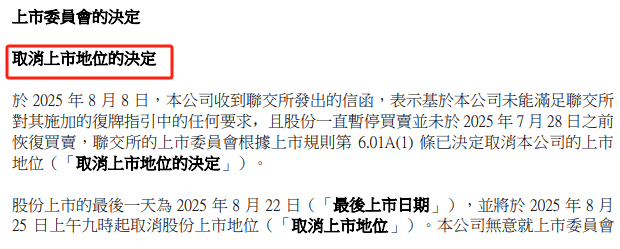 该来的还是来了！中国恒大股票退市